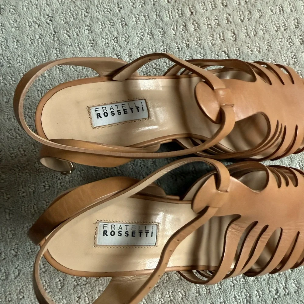 Fratelli Rossetti Tan Wedge Sandals - Picture 5 of 11